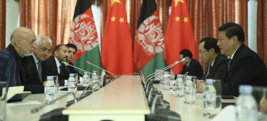 /Визит/ Си Цзиньпин встретился с президентом Афганистана Хамидом Карзаем