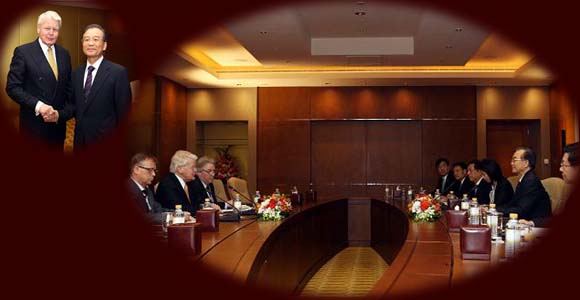 Вэнь Цзябао встретился с президентом Исландии О. Р. Гримссоном