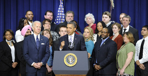 Б. Обама призвал Конгресс продолжать усиленное содействие восстановлению экономики США