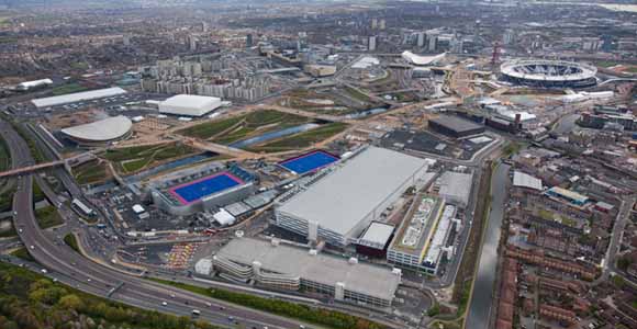 Олимпийский парк в Лондоне с высоты птичего полета
