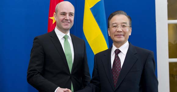 Вэнь Цзябао встретился с премьер-министром Швеции