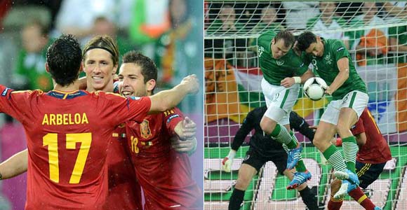 Сборная Испании обыграла команду Ирландии со счетом 4:0 на Евро- 2012