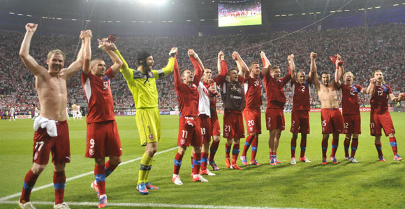 Сборная Чехии выиграла у команды Польши со счетом 1:0 на Евро-2012