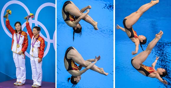 Китаянки завоевали золото Олимпиады в Лондоне в синхронных прыжках в воду с 3-метрового трамплина
