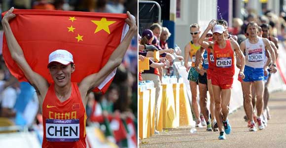 Китайский атлет Чэнь Дин завоевал "золото" в ходьбе на 20 км