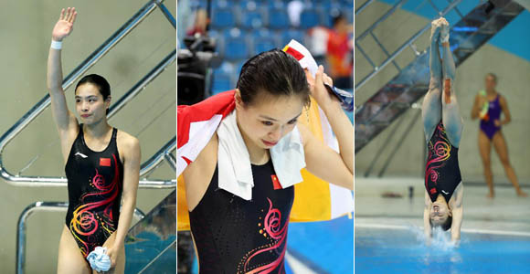 У Минься завоевала "золото" Олимпиады в Лондоне в прыжках в воду с 3-метрового трамплина