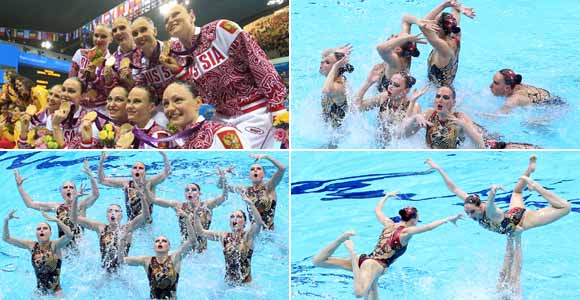 Россия выиграла "золото" в синхронном плавании в группе