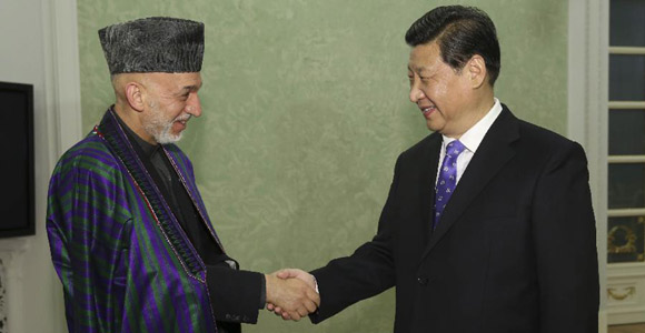 /Визит/ Си Цзиньпин встретился с президентом Афганистана Хамидом Карзаем