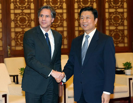 Ли Юаньчао встретился с первым заместителем госсекретаря США Э. Блинкеном