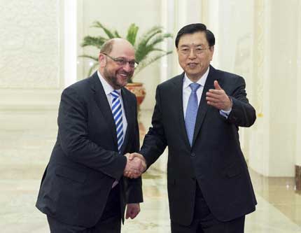 Чжан Дэцзян провел переговоры с председателем Европарламента