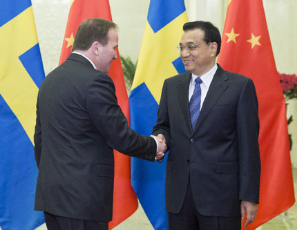 Ли Кэцян провел переговоры с премьер-министром Швеции