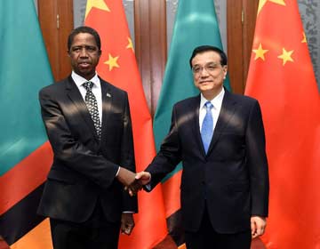 Ли Кэцян провел переговоры с президентом Замбии