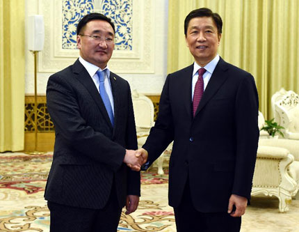 Вице-председатель КНР Ли Юаньчао провел встречу с главой МИД Монголии