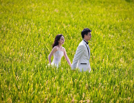 Романтические свадебные фотографии актрисы Тао Синьжань