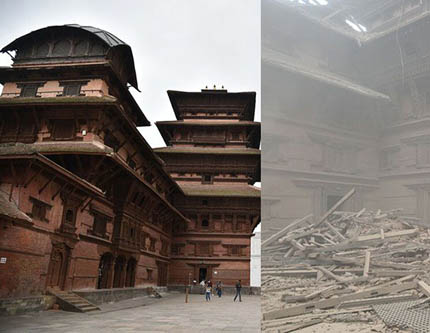 Древняя архитектура Непала до и после землетрясения