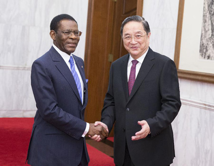 Юй Чжэншэн встретился с президентом Экваториальной Гвинеи