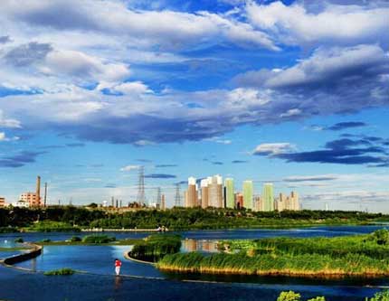 Живописные пейзажи у озера Ляньшиху Пекина
