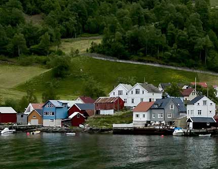 Красивый пейзаж фиордов в Норвегии