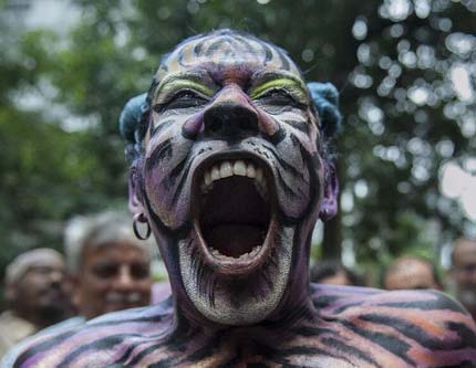 В индийском городе Калькутте отметился Международный день тигры