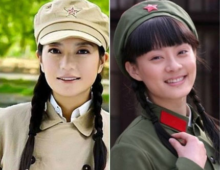 Китайские актрисы в военной форме