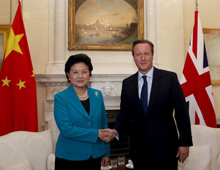 Лю Яньдун встретилась с премьер-министром Великобритании