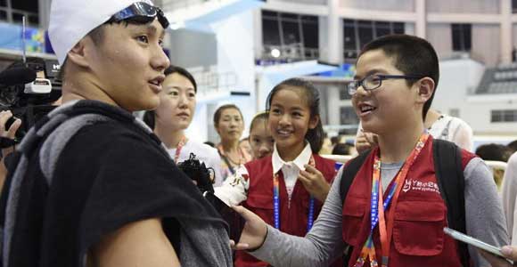 Журналистики-школьники на Всекитайской молодежной спартакиаде