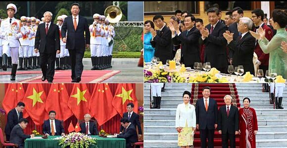Первый день госвизитов Си Цзиньпина во Вьетнам и Сингапур в фотографиях