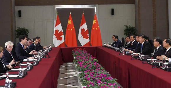 Состоялась встреча председателя КНР и премьер-министра Канады