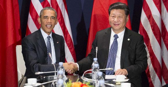 Председатель КНР Си Цзиньпин провел встречу с президентом США Бараком Обамой в Париже