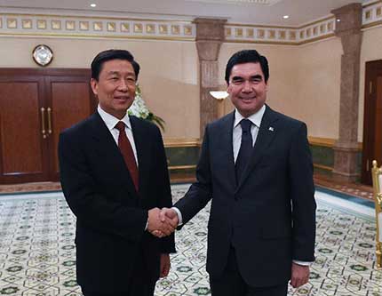 Президент Туркменистана встретился с Ли Юаньчао
