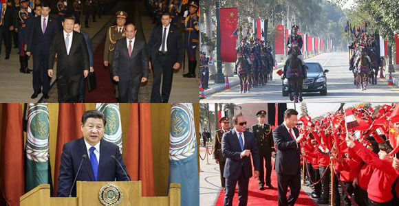 Подборка фотографий во время визита Си Цзиньпина в Египет