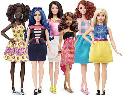 Пышки и миниатюрные: Mattel представила новую линейку кукол Барби