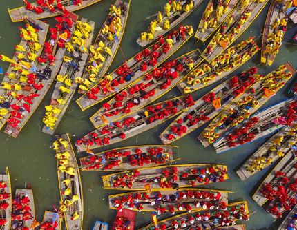 Фестиваль лодок в Восточном Китае
