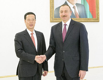 Чжан Гаоли встретился с президентом Азербайджана