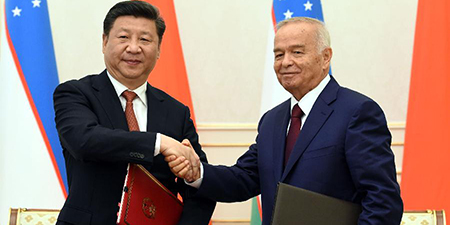 Главы Китая и Узбекистана решили установить всесторонние отношения стратегического 
партнерства между странами