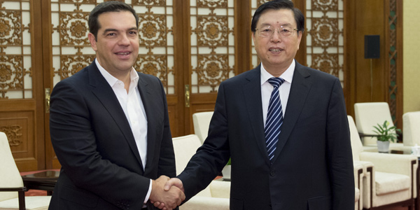Чжан Дэцзян встретился с премьер-министром Греции А. Ципрасом