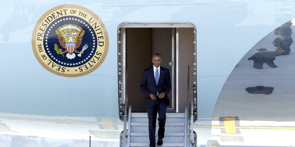 Президент США Барак Обама прибыл в Ханчжоу