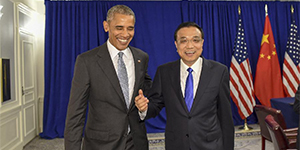 Премьер Госсовета КНР Ли Кэцян встретился с президентом США Бараком Обамой в Нью-Йорке