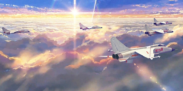 Когда китайский истребитель-бомбардировщик JH-7 «Летающий леопард» "встретился" с мультфильмом «Твое имя»