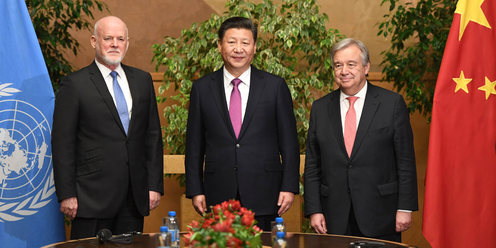 Си Цзиньпин встретился с председателем 71-й сессии ГА ООН П.Томсоном и генсеком ООН А.Гутерришем