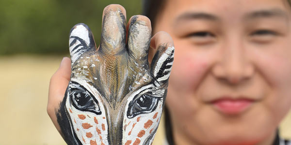 Студенты-художники из Ляочэна оригинальным способом призвали к защите редких животных