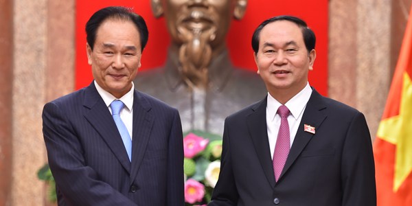 Президент Вьетнама Чан Дай Куанг встретился с генеральным директором информационного агентства Синьхуа Цай Минчжао