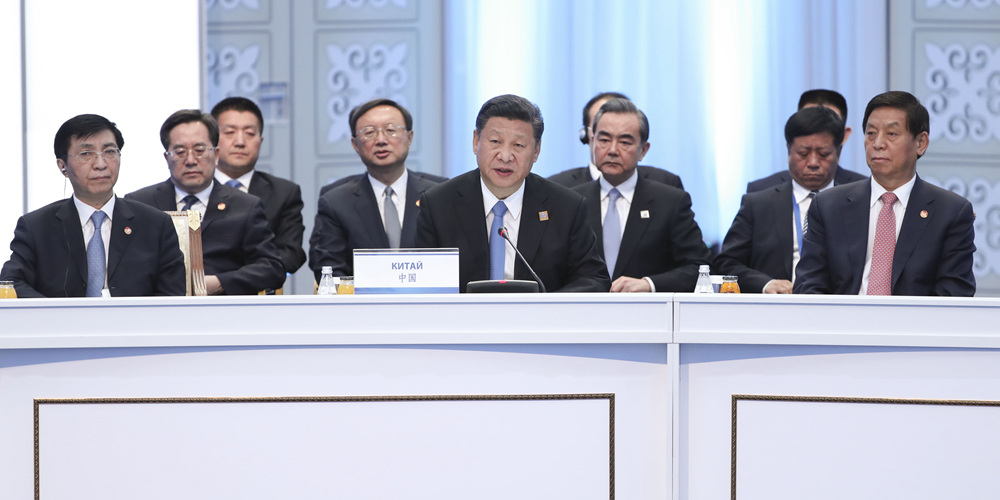 Председатель КНР Си Цзиньпин выступил с речью на 17-м заседании Совета глав государств-
членов ШОС