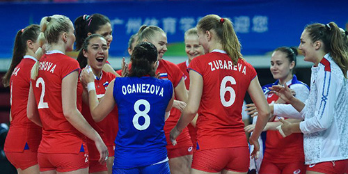 В первом матче волейбольного турнира на Спортивных играх БРИКС россиянки обыграли соперниц из ЮАР со счетом 3:0