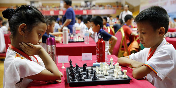 Школьный шахматный турнир в Пекине