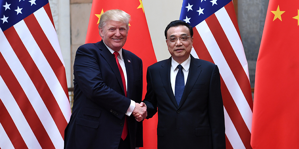 Ли Кэцян встретился с президентом США Д. Трампом