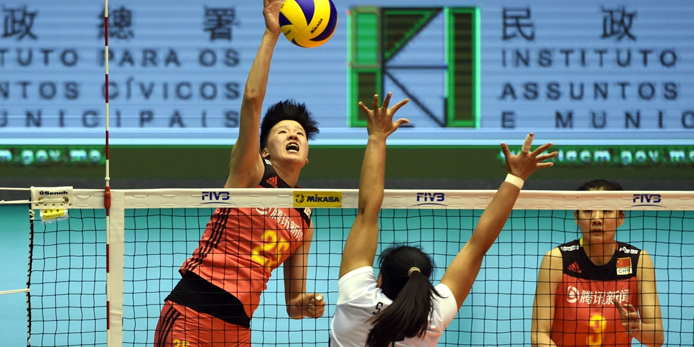 Китайские волейболистки победили сборную Таиланда в матче Лиги наций в Аомэне