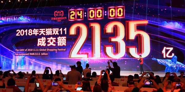 В этом году объем продаж в День холостяков в Китае превзошел порог в 200 млрд юаней