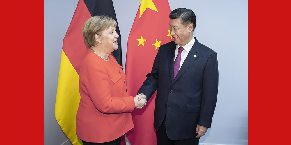 Си Цзиньпин встретился с федеральным канцлером Германии А.Меркель