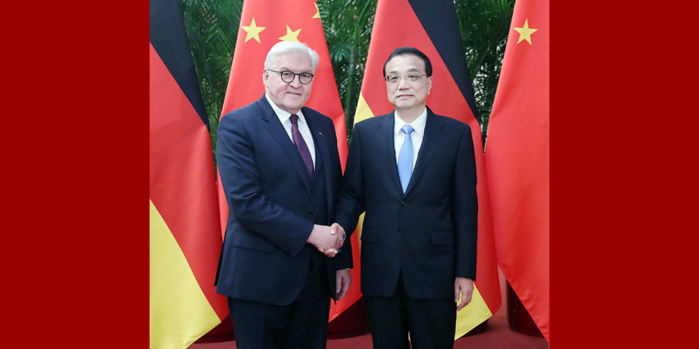 Ли Кэцян встретился с президентом ФРГ Франком-Вальтером Штайнмайером